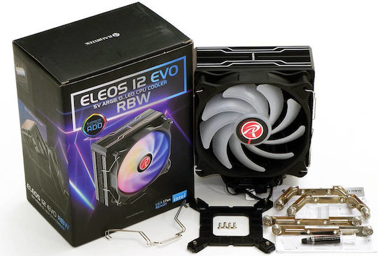Raijintek Eleos 12 EVO RBW Ψύκτρα Επεξεργαστή για Socket AM4/1200/115x/1700 με RGB Φωτισμό