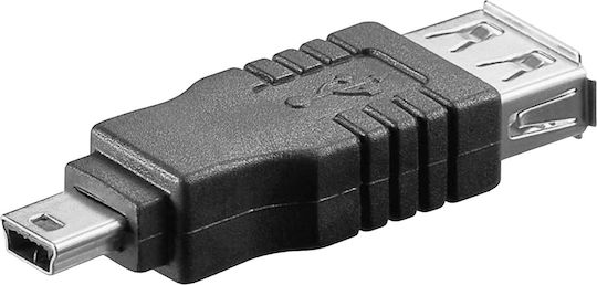 Μετατροπέας mini USB male σε USB-A female 1τμχ 17133