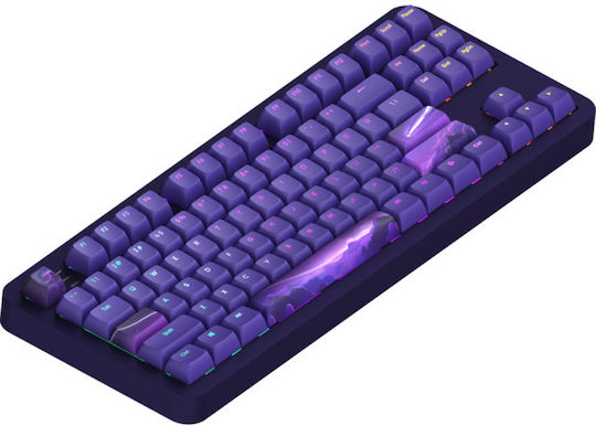 Dark Project ALU87B Celestial Gaming Mechanische Tastatur Tenkeyless mit RGB-Beleuchtung (Englisch UK) Lila