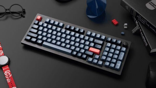Keychron V5M-D4 Max QMK/VIA Wireless Gaming Mechanical Keyboard 96% with Gateron Jupiter Banana switches and RGB lighting (English US)