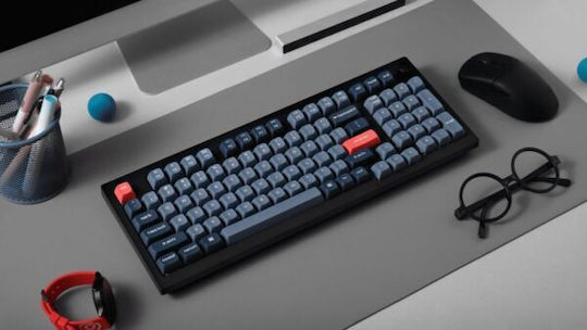 Keychron V5M-D4 Max QMK/VIA Wireless Gaming Mechanical Keyboard 96% with Gateron Jupiter Banana switches and RGB lighting (English US)