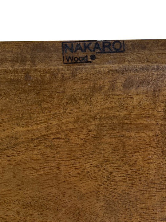 Nakaro Wood Πλατώ Σερβιρίσματος Ξύλινο Καρυδί 80x40x5εκ.