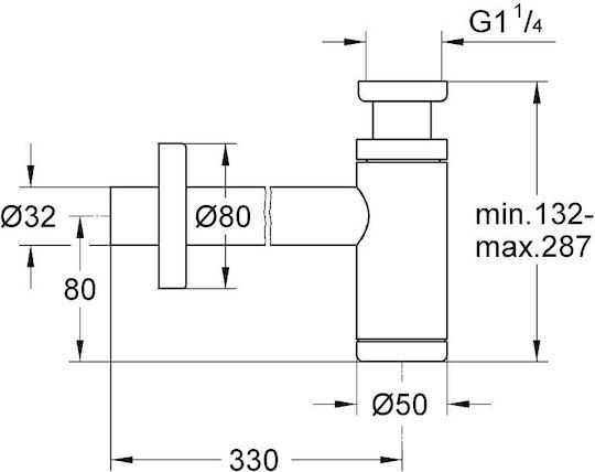 Grohe Siphon Spülbecken Schwarz