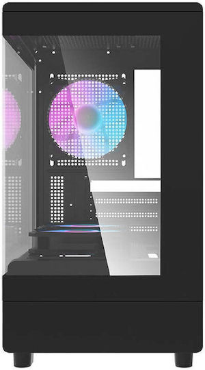 Darkflash DB330M Gaming Midi Tower Computer Case with Window Panel and RGB Lighting Black