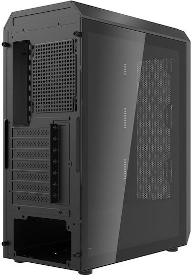 Adata Valor Air Plus Gaming Midi Tower Κουτί Υπολογιστή με Πλαϊνό Παράθυρο και ARGB Φωτισμό Μαύρο