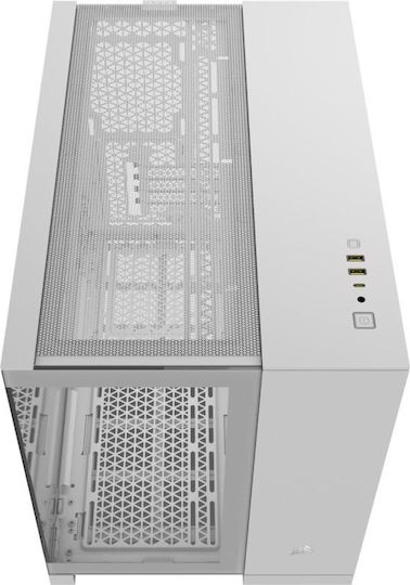 Corsair iCUE 2500X RGB Gaming Mini tower Carcasă Calculator cu Fereastră Laterală Alb