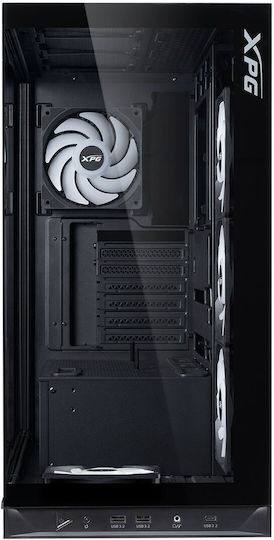 Adata Invader X Gaming Midi Tower Computer Case with Side Window Black