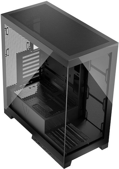 Modecom Volcano Space Gaming Midi-Turm Computergehäuse mit Seitenfenster Weiß