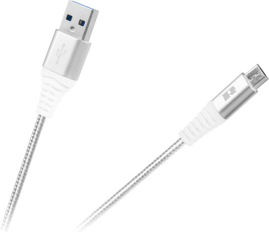 Rebel 1m Regular USB 2.0 to micro USB Cable White (RB-6000-100-W)
