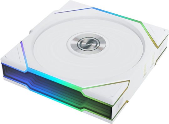 Lian Li UNI FAN TL Wireless Reverse Blade Case Fan 120mm (200rpm / 83.4cfm) with ARGB Lighting and 4-Pin PWM Connection 3pcs White