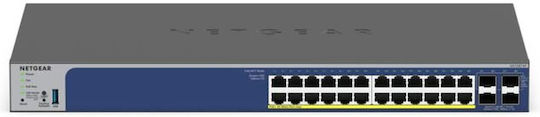 NetGear GS728TXP Unmanaged L2 PoE Switch με 24 Θύρες Gigabit (1Gbps) Ethernet