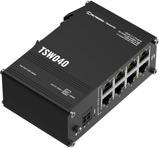 Teltonika TSW040 Negestionat L2 PoE+ Switch cu 8 Porturi Ethernet