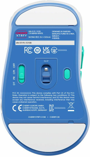 Cherry XTRFY M64 Ασύρματο Gaming Ποντίκι 26000 DPI Λευκό
