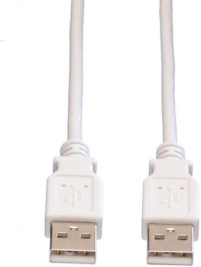 Roline USB 2.0 Кабел USB-A мъжки - USB-A мъжки Бял 0.8м 11.99.8909