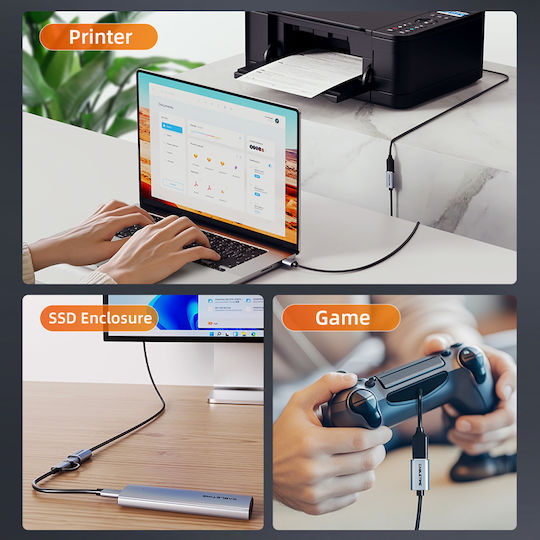 Cabletime USB 2.0 Кабел USB-A мъжки - USB-A женски Черен 3m CT-AMAF1-AG3