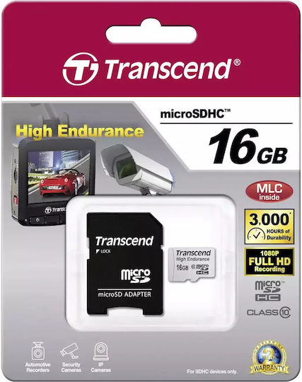 Transcend High Endurance microSDHC 16GB U1 UHS-I 21MB/s