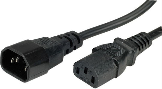 Value IEC C14 - IEC C14 Cable 3m Μαύρο 19.99.1530-50