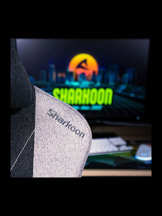 Sharkoon SKILLER SGS30 Fabric Artificial Leather Gaming Chair with Adjustable Arms Black/Grey