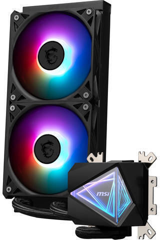 MSI MAG CoreLiquid Охлаждане AIO CPU с 2 Вентилатора 120mm и ARGB Осветление