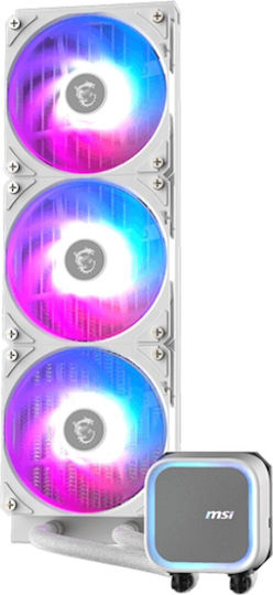 MSI MAG Coreliquid A13 360 Water Cooling AIO CPU with 3 120mm Fans and ARGB Lighting White