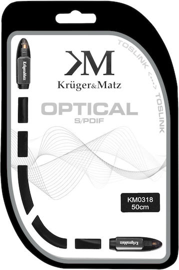 Kruger & Matz Optisches Audiokabel TOS männlich - TOS männlich Schwarz 0.5m (KM0318)