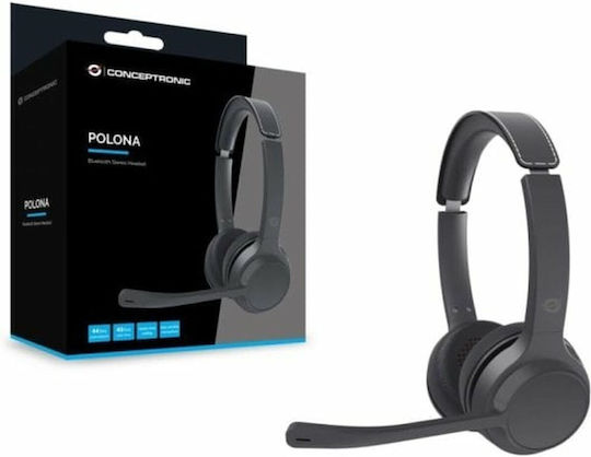 Conceptronic Ασύρματα On Ear Multimedia Ακουστικά με μικρόφωνο και σύνδεση Bluetooth POLONA04B