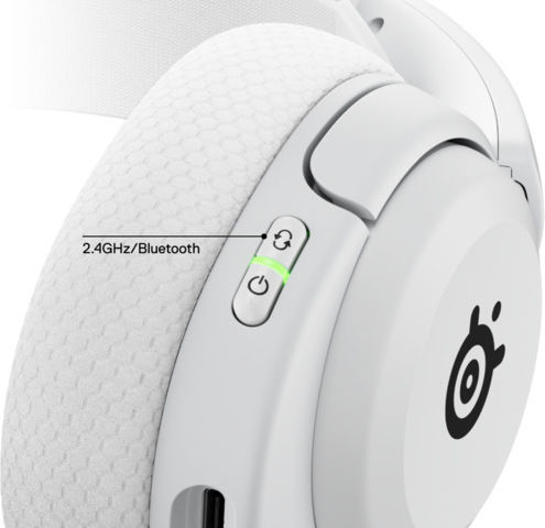 SteelSeries Arctis Nova 5P Wireless Over Ear Gaming Headset with Bluetooth Connectivity White for PC PS4 PS5