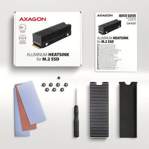 Axagon M.2 Ssd Passive Cooler Aluminum Gray