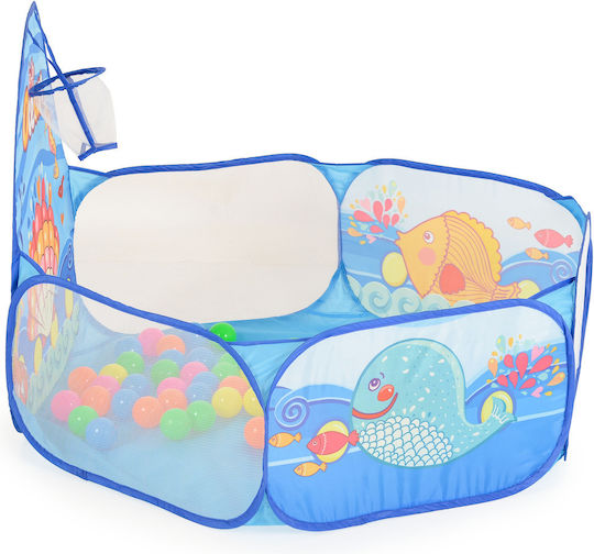 Moni Ball Pit with Basketball Hoop Multicolour for 6+ Months