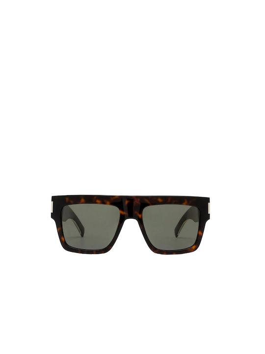 Ysl Sunglasses with Brown Tartaruga Plastic Frame and Gray Lens SL 628 003