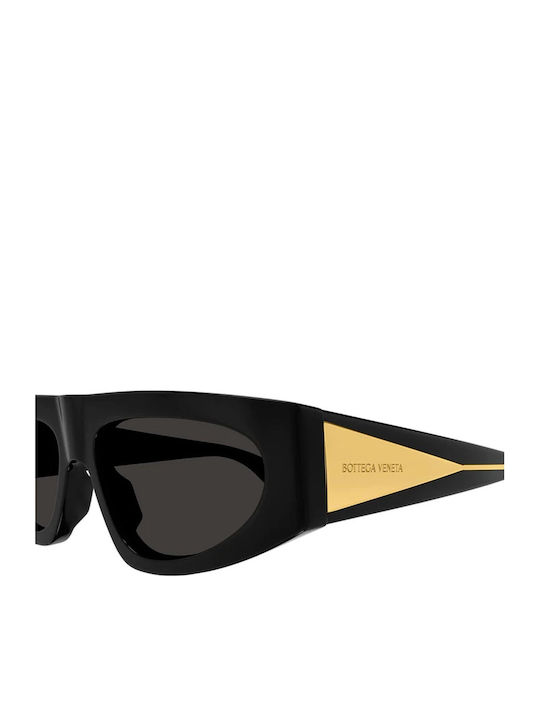 Bottega Veneta Unisex Sunglasses with Black Plastic Frame and Black Lens BV1277S 001