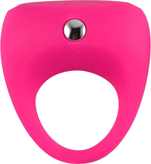 U-body W Ring Stimulation Ring with Vibration Pink