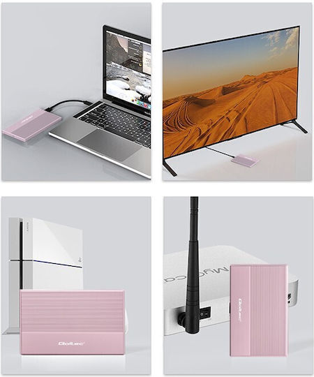 Qoltec 52279 Θήκη Προστασίας Ροζ