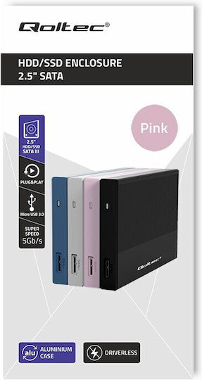 Qoltec 52279 Θήκη Προστασίας Ροζ