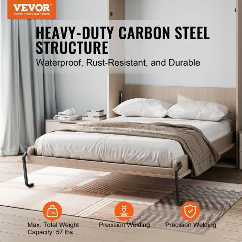 Vevor Κιτ Κρεβατιού Murphy Πλήρους Μεγέθους Κάθετο Deluxe Diy Συσκευή Τοίχου Αναδιπλούμενου Κρεβατιού Mfczdjgqdgzfj51x8v0