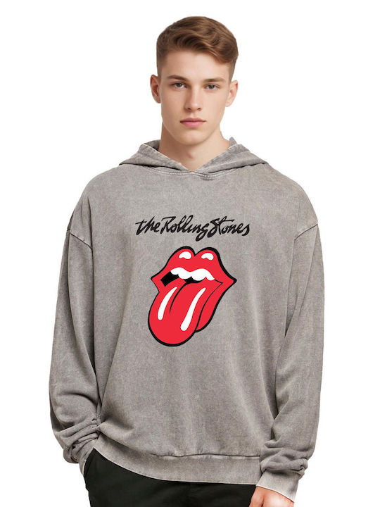 Oversized Premium Hoodie Rolling Stones Rock Avenue Asphalt