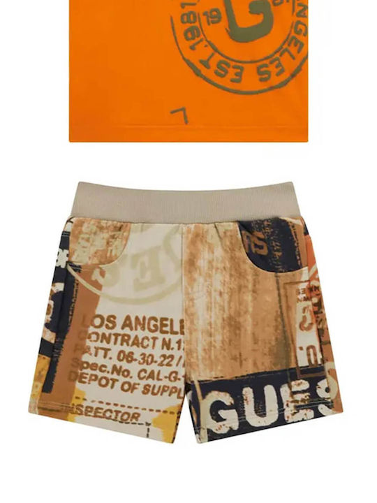 Kids' Set with Shorts Summer 2pcs Orange