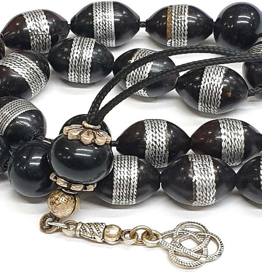 Roloi Komboloi Ebony Worry Beads Black 28cm