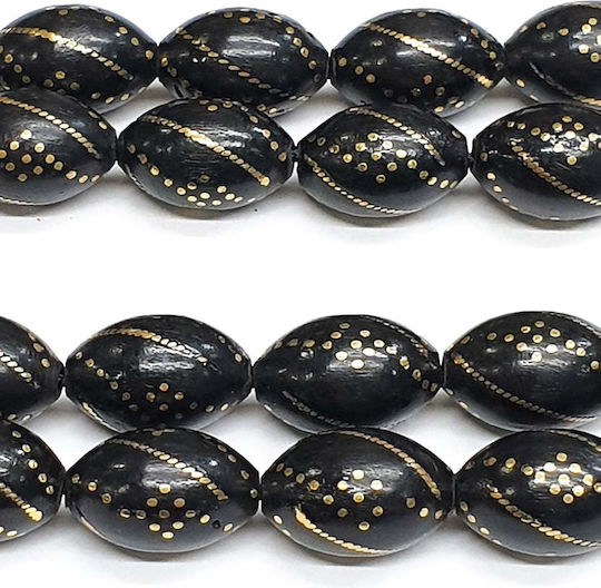 Roloi Komboloi Ebony Worry Beads Black 30cm