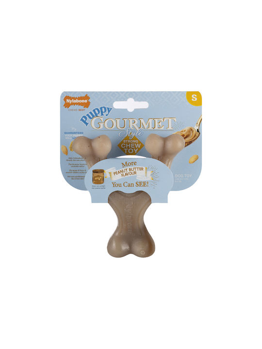 Nylabone Dog Teething Chew Brown Peanut Butter S