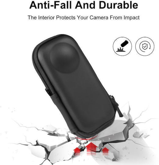 Insta360 X4 Puluz Camera Portable Case Box Storage Bag Μαύρη