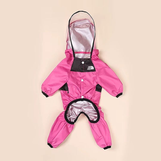 Pink Waterproof Dog Coat with Hood XSmall