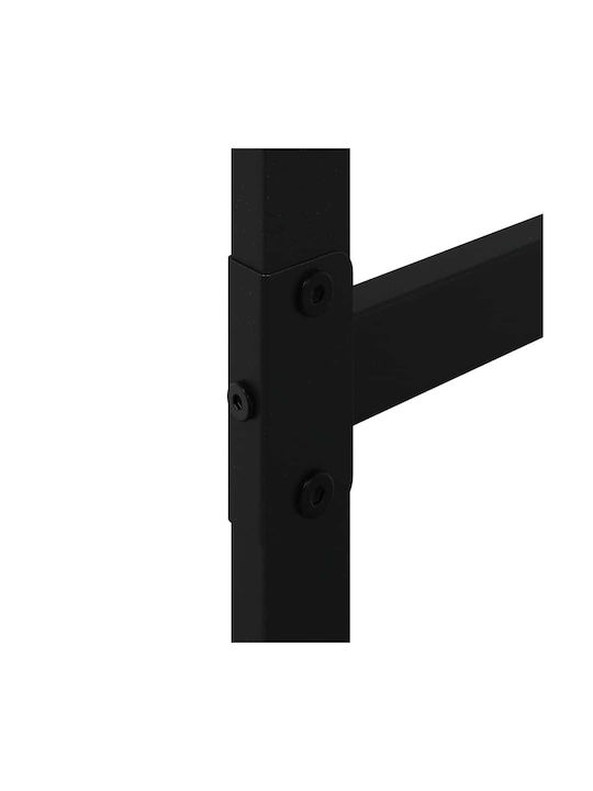 vidaXL Ξύλινο Ράφι Αποθήκευσης Ξύλων 100x30x209cm Μαύρο