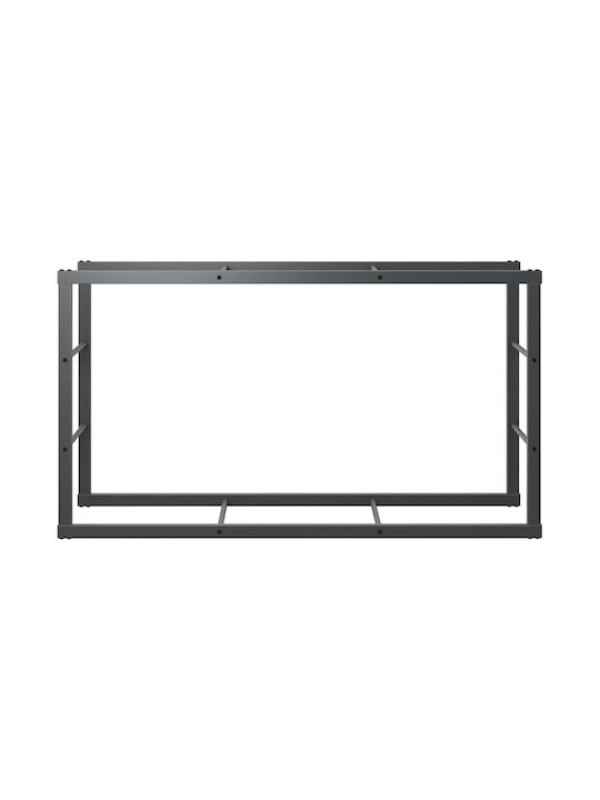 vidaXL Lemn Raft Depozitare lemne 110x30x61cm Negru