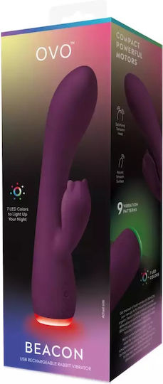 Ovo Δονητής Rabbit Μωβ