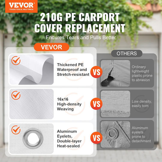 Vevor Cover for Kiosk White 3.048x6.096m