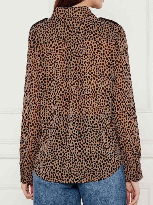 Michael Kors Women's Long Sleeve Shirt Cafe