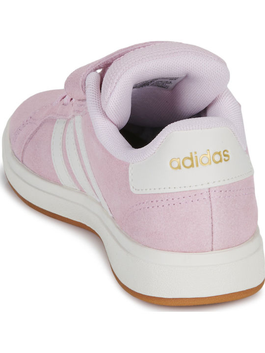 Grand Court 00s El C Παιδικά Sneakers με Σκρατς Ροζ