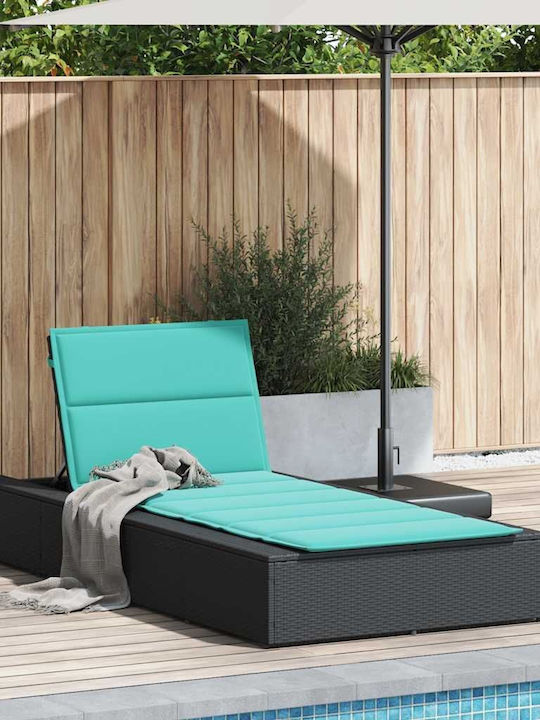 Ξαπλώστρα Rattan με Μαξιλάρι 210x100x28εκ.