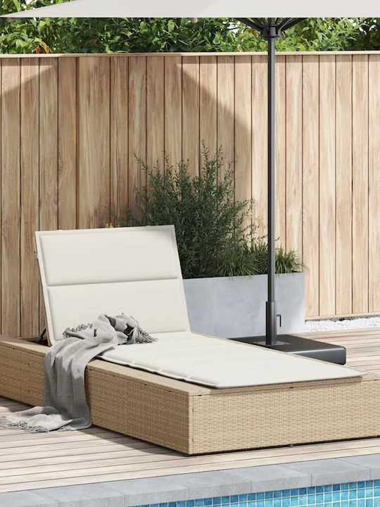 Ξαπλώστρα Rattan με Μαξιλάρι 210x100x28εκ.